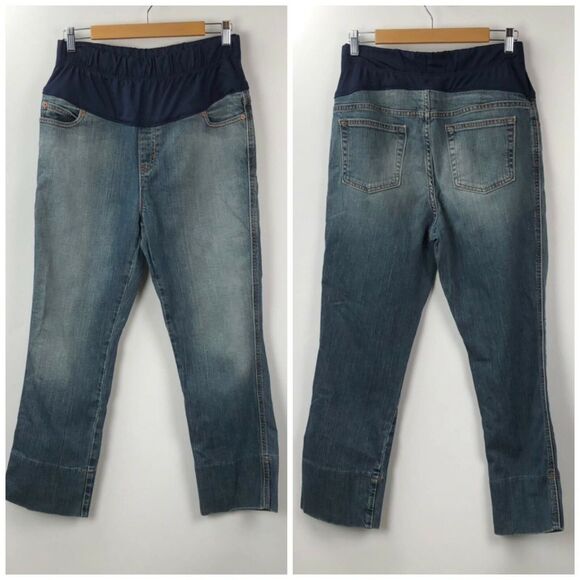 2/$30 Gap Maternity 10 Womens Sandblasted Ankle Denim Jeans - Picture 1 of 7
